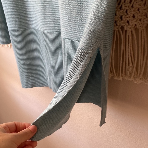 Adrienne Vittadini,light blue/turquoise,oversized,long sleeve, sweater(s… - Picture 5 of 7